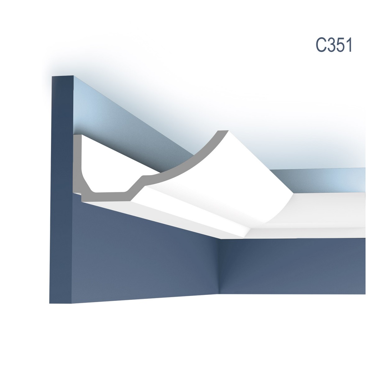 Cornisa Luxxus C351, Dimensiuni: 200 X 7.4 X 17.3 cm, Orac Decor