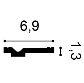 Cornisa Axxent CX161, Dimensiuni: 200 X 1.3 X 6.9 cm, Orac Decor