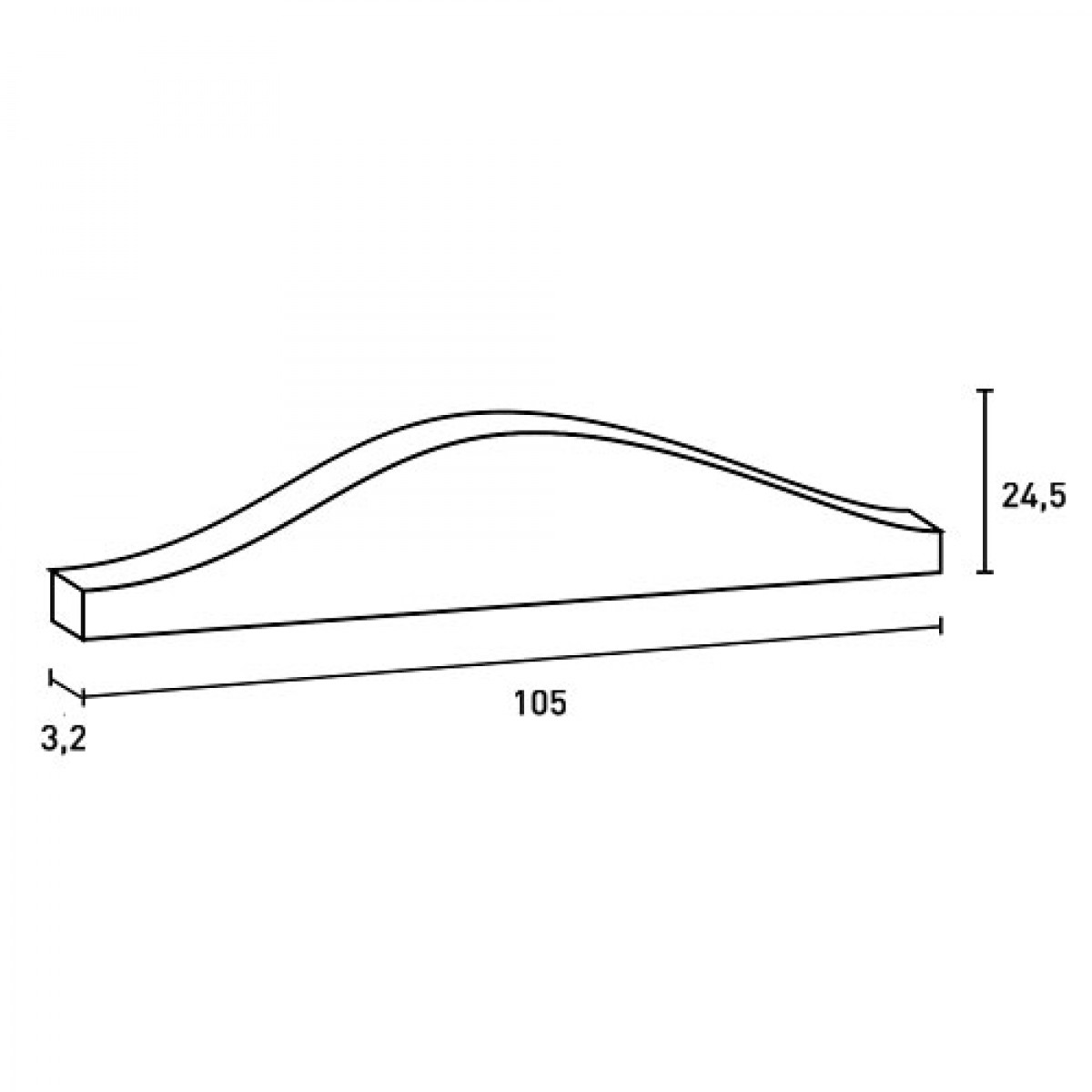 Fronton Luxxus D170, Dimensiuni: 105 X 24.5 X 3.2 cm, Orac Decor