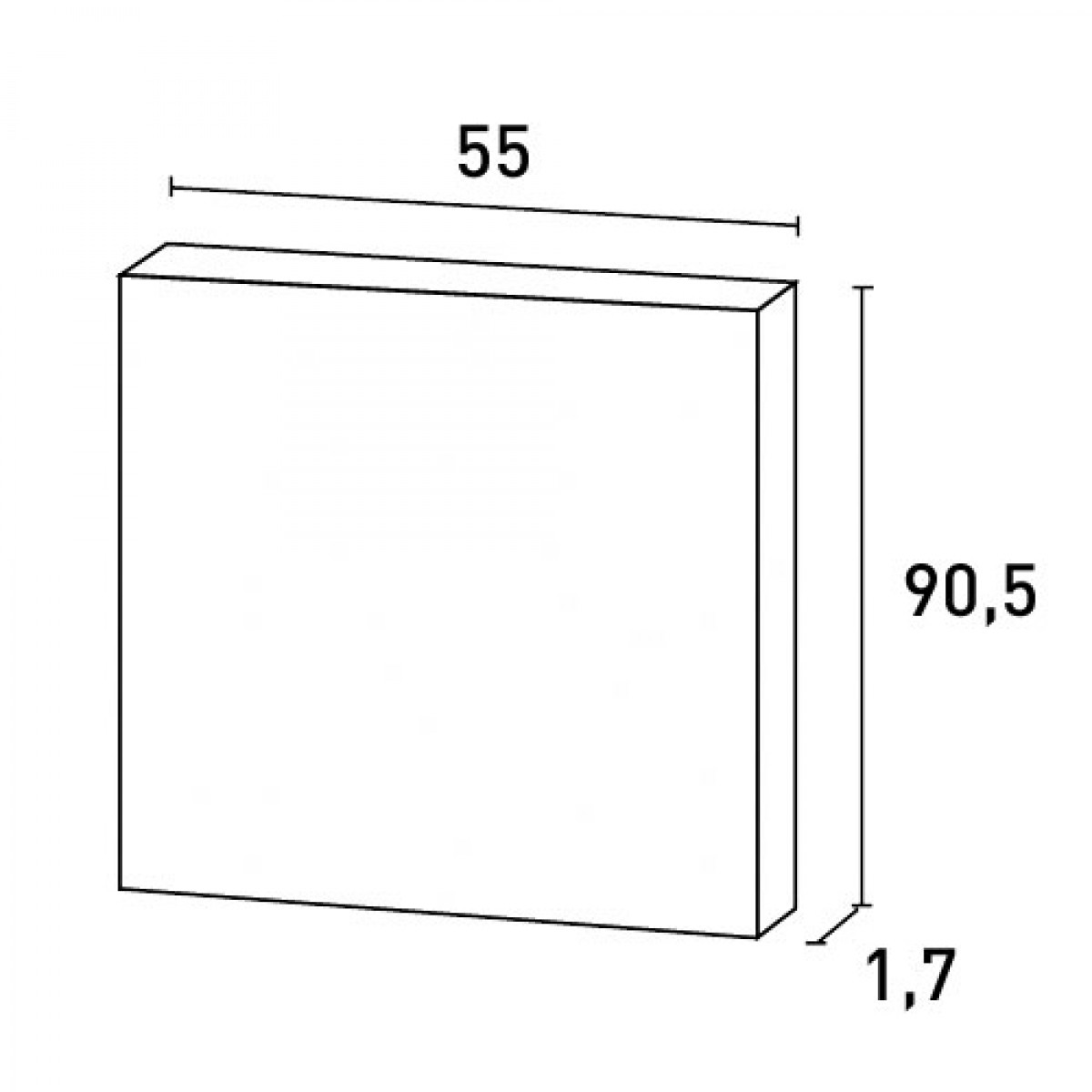 Panou Usa Luxxus D507, Dimensiuni: 55 X 90.5 X 1.7 cm, Orac Decor