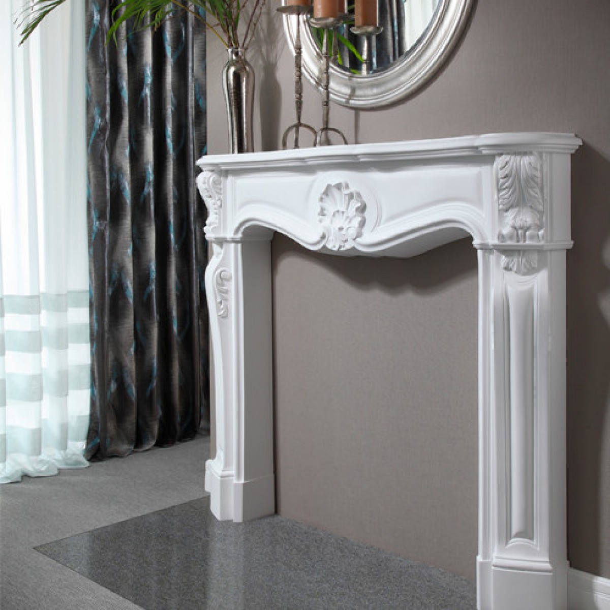 Semineu Decorativ Luxxus H100B, Dimensiuni: 19 X 87.3 X 17.5 cm, Orac Decor