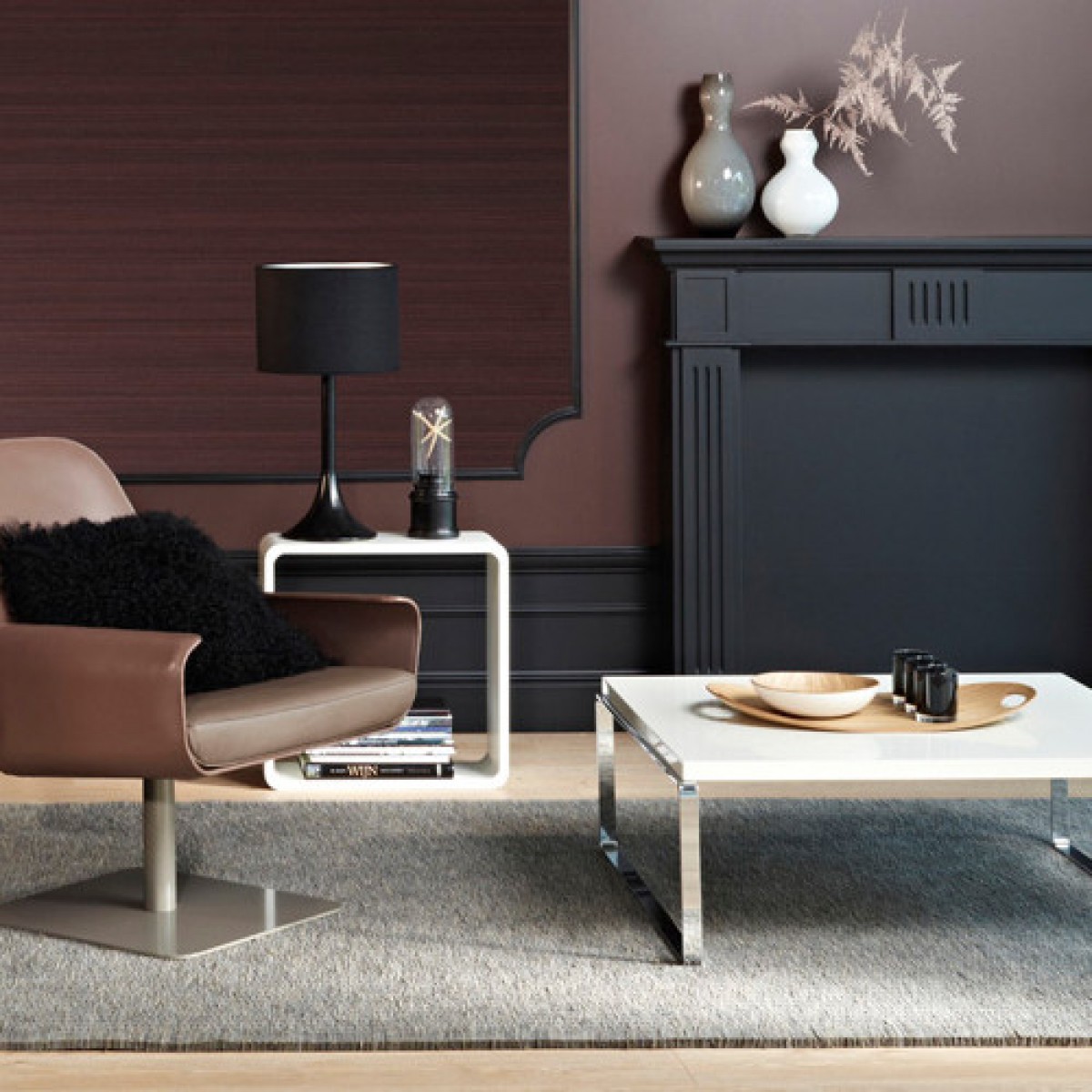 Semineu Decorativ Luxxus H101A, Dimensiuni: 128.5 X 24.5 X 19.5 cm, Orac Decor