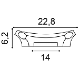 Capitel Luxxus K201, Dimensiuni: 6.2 X 14.9 X 22.8 cm, Orac Decor