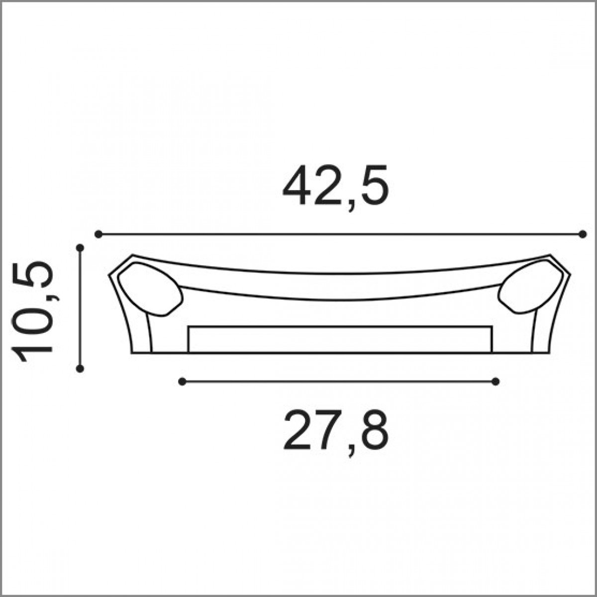 Capitel Luxxus K251, Dimensiuni: 10.5 X 35 X 42.5 cm, Orac Decor