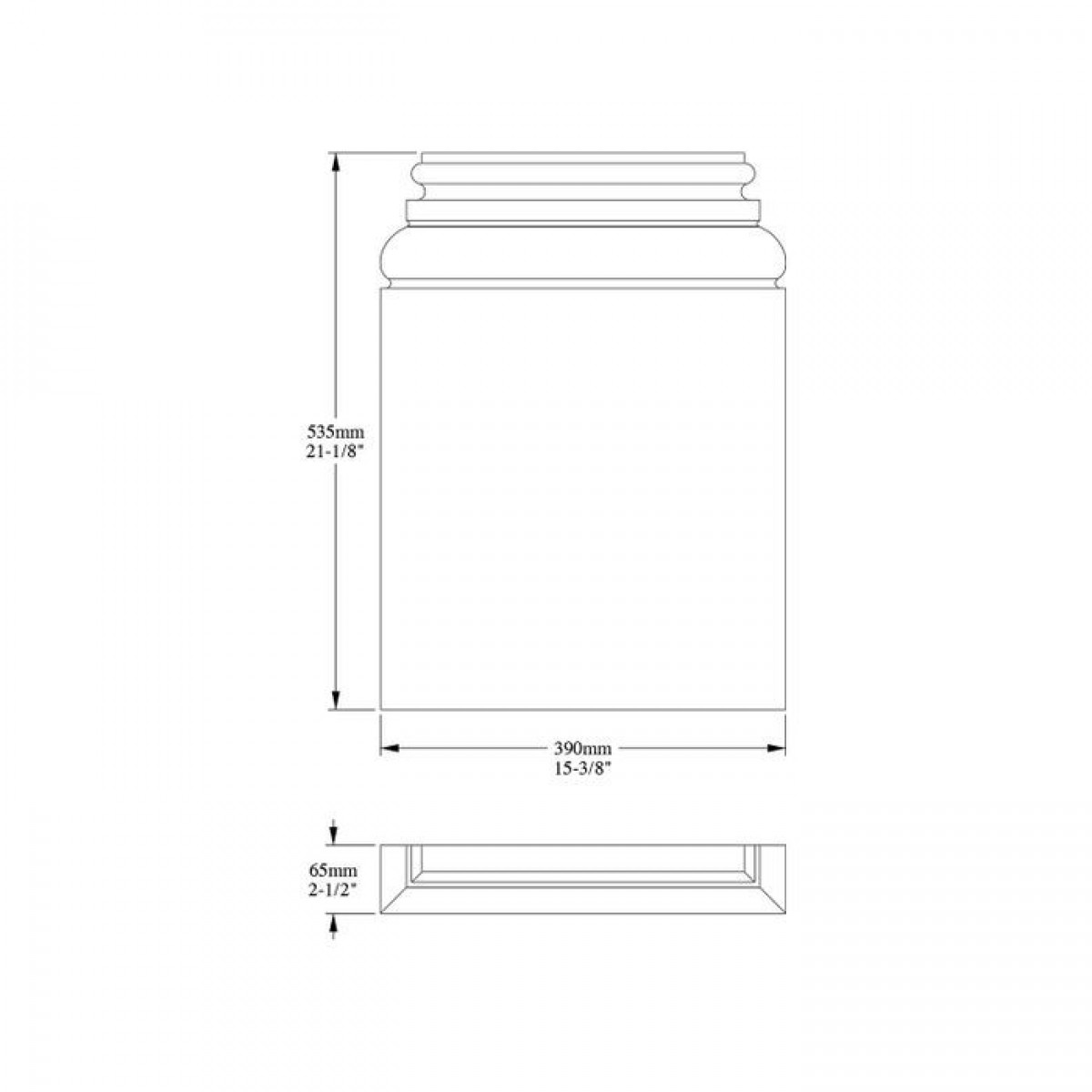 Baza Luxxus K254, Dimensiuni: 6.5 X 53.5 X 39 cm, Orac Decor