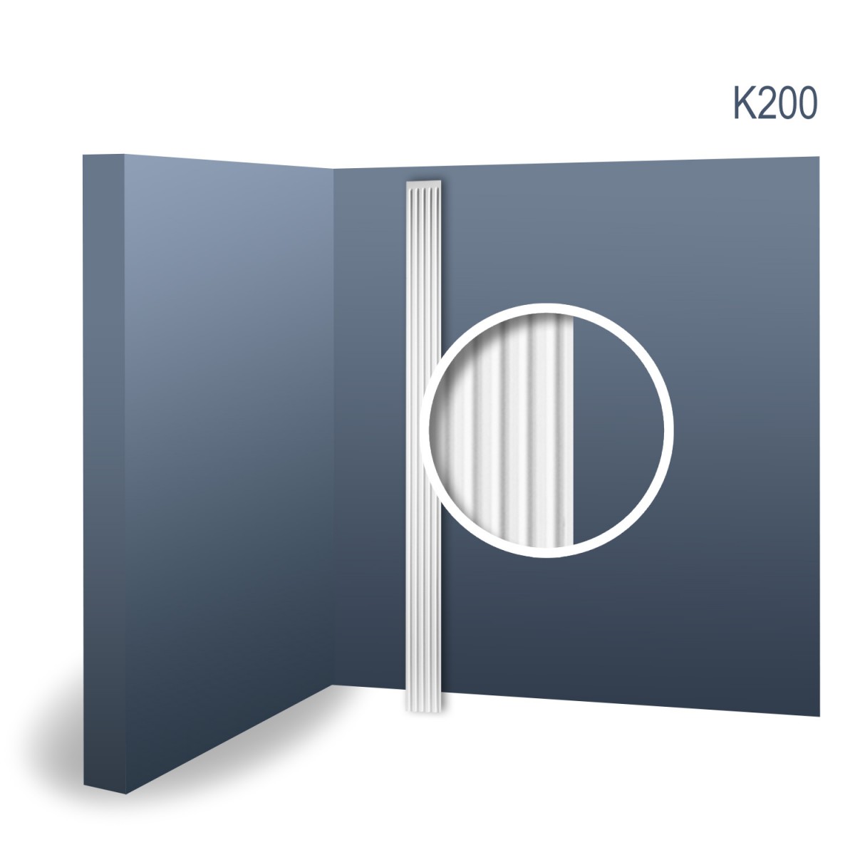 Pilastru Luxxus K200, Dimensiuni: 13.6 X 1.9 X 200 cm, Orac Decor, Coloane si semicoloane, Profile Decorative