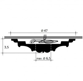 Rozeta Luxxus R17, Dimensiuni: diam. 47 cm (H: 3,5 cm), Orac Decor