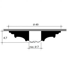 Rozeta Luxxus R18, Dimensiuni: diam. 49 cm (H: 4,7 cm), Orac Decor