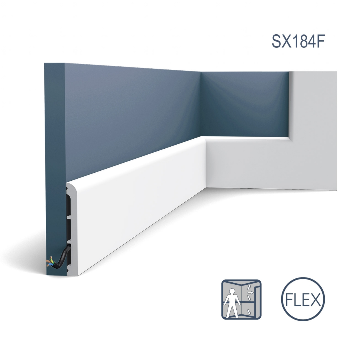 Plinta Flex Axxent SX184F, Dimensiuni: 200 X 11 X 1.3 cm, Orac Decor