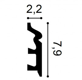 Plinta Axxent SX122, Dimensiuni: 200 X 7.9 X 2.2 cm, Orac Decor