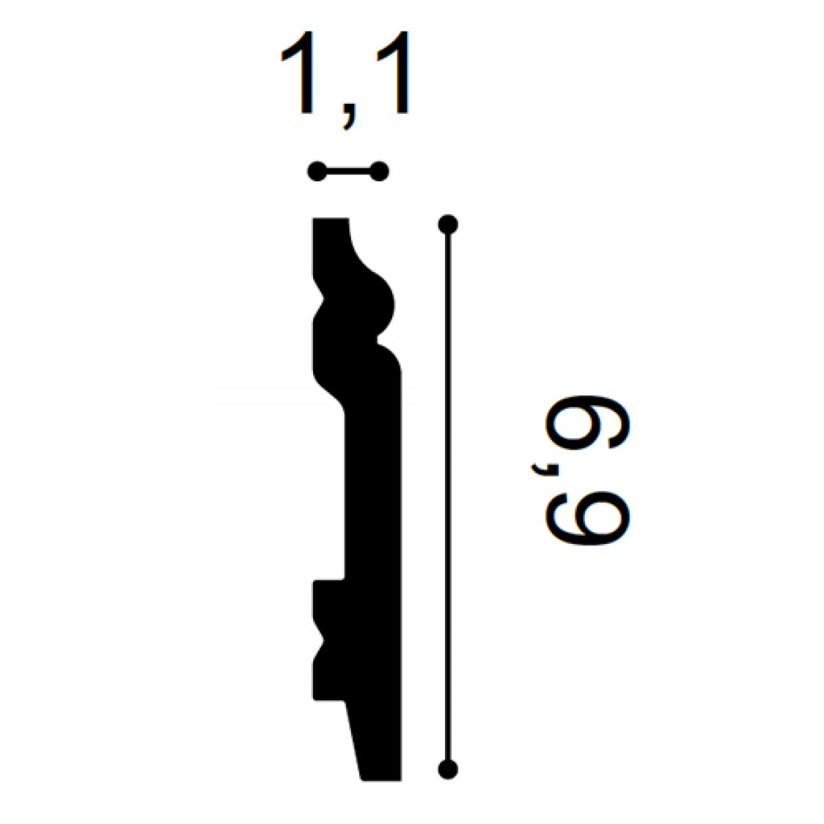 Plinta Axxent SX165, Dimensiuni: 200 X 6.9 X 1.1 cm, Orac Decor