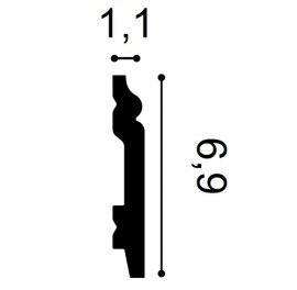 Plinta Axxent SX165, Dimensiuni: 200 X 6.9 X 1.1 cm, Orac Decor