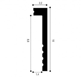Plinta Axxent SX171, Dimensiuni: 200 X 10 X 2.2 cm, Orac Decor