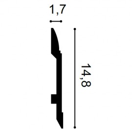 Plinta Flex Luxxus SX104F, Dimensiuni: 200 X 14.8 X 1.7 cm, Orac Decor