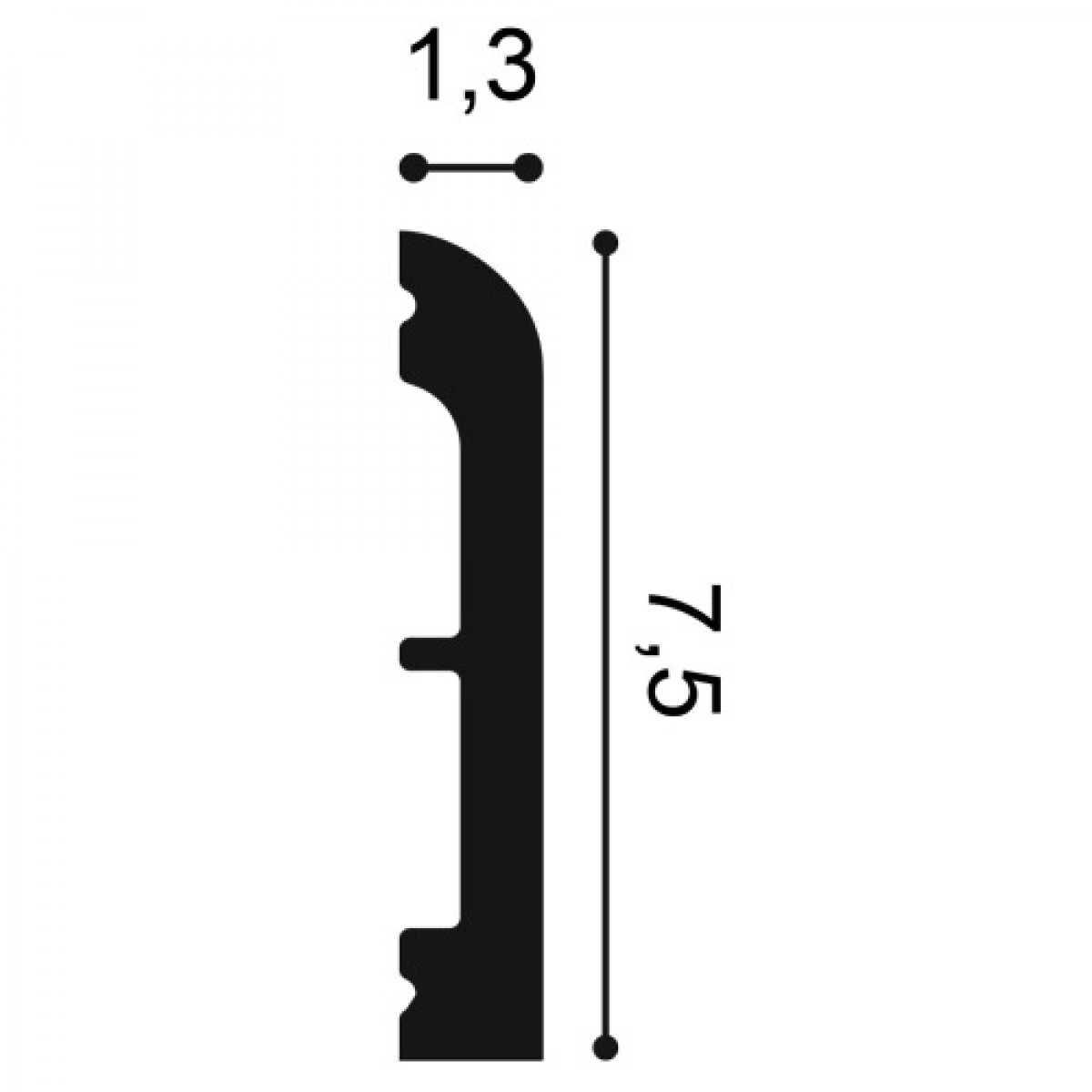 Plinta Axxent SX184, Dimensiuni: 200 X 11 X 1.3 cm, Orac Decor, Plinte decorative, Profile Decorative