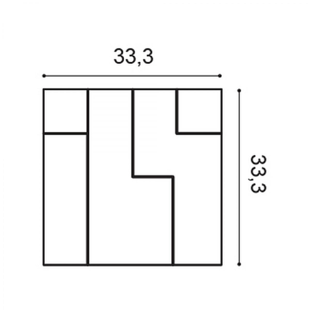 Panel Modern W102, Dimensiuni: 33.3 X 33.3 X 2.5 cm, Orac Decor