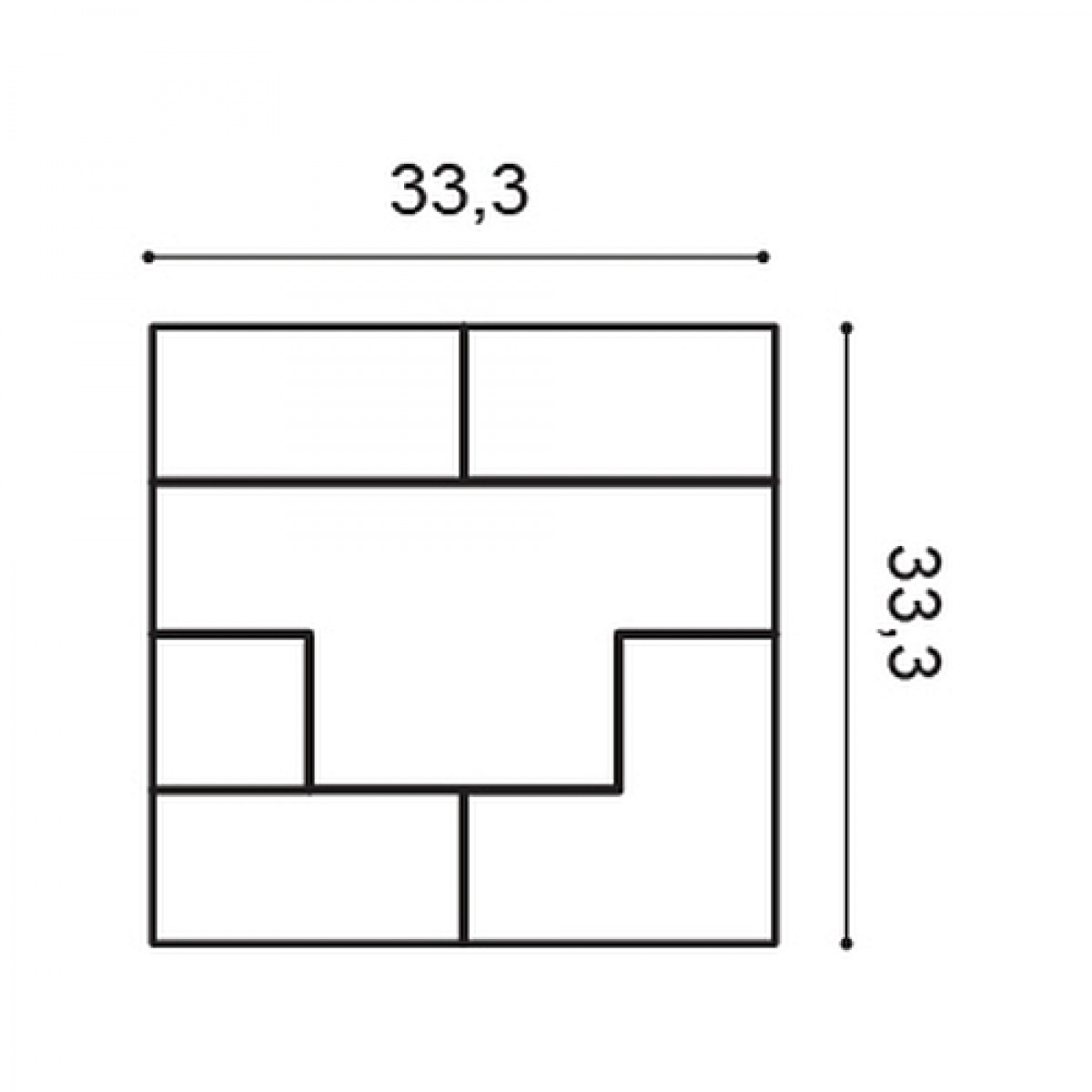 Panel Modern W103, Dimensiuni: 33.3 X 33.3 X 2.5 cm, Orac Decor