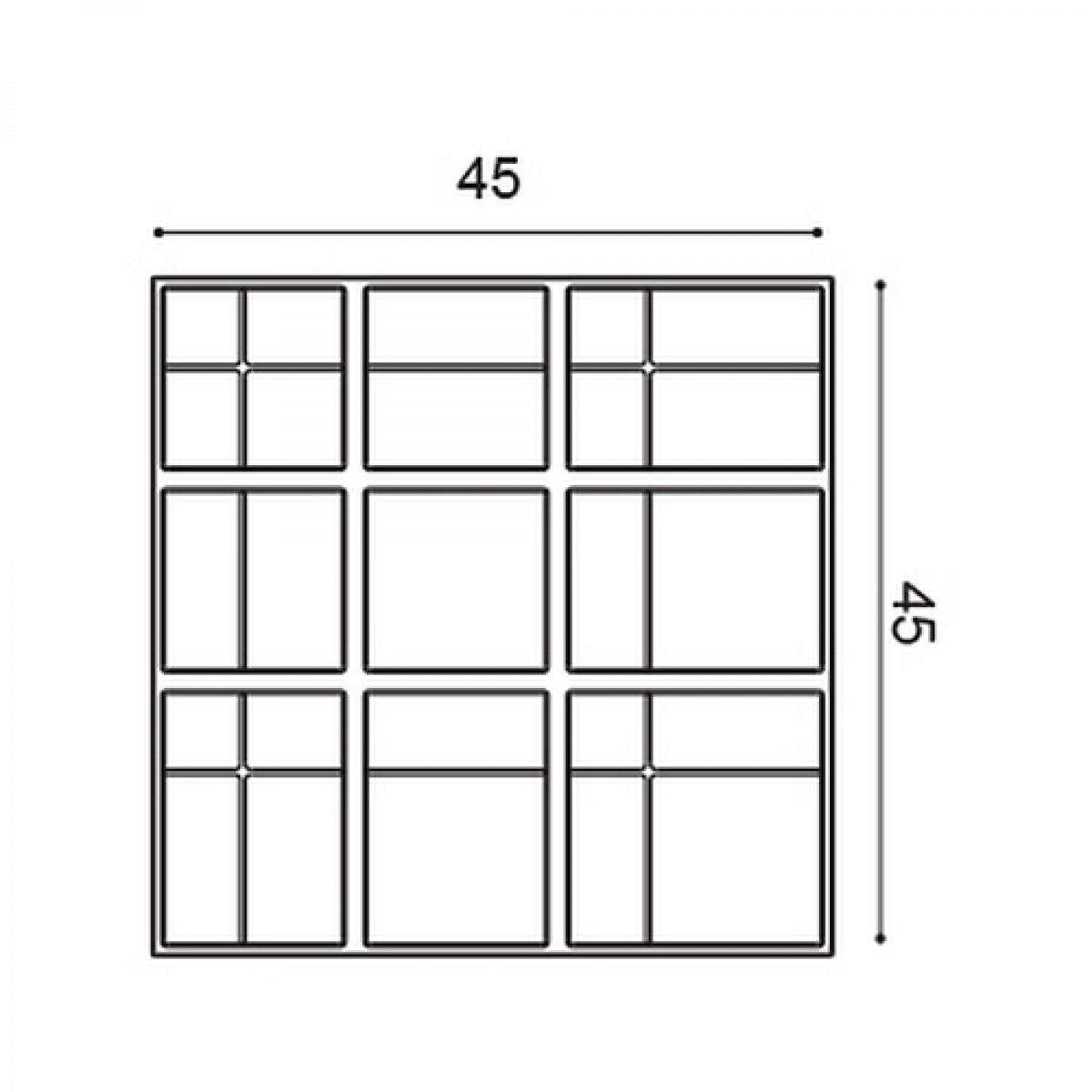 Panel Modern W104, Dimensiuni: 45 X 45 X 3.6 cm, Orac Decor