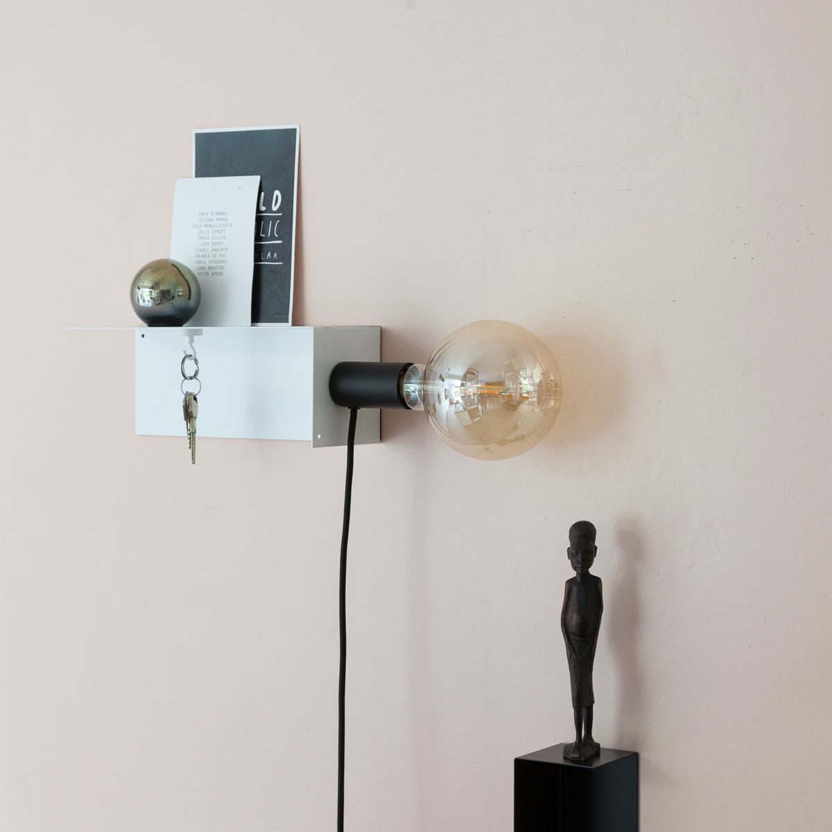 Lampă cu bec inclus pentru tapet magnetic