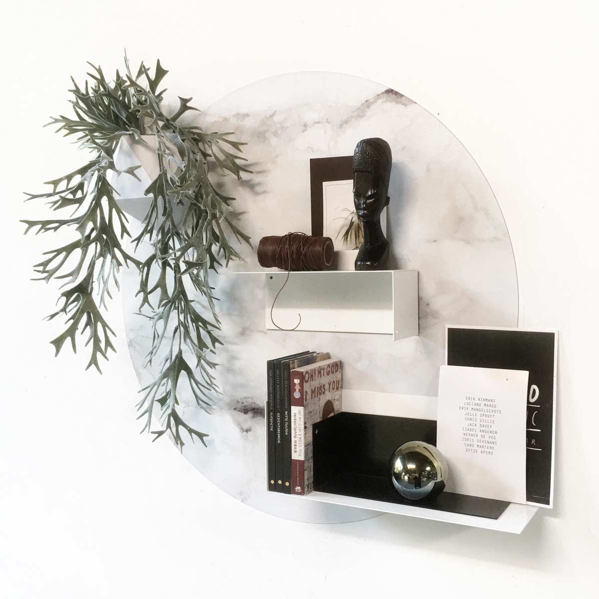 Sticker magnetic, Marble / White, 60cm, Tapet magnetic și vopsele