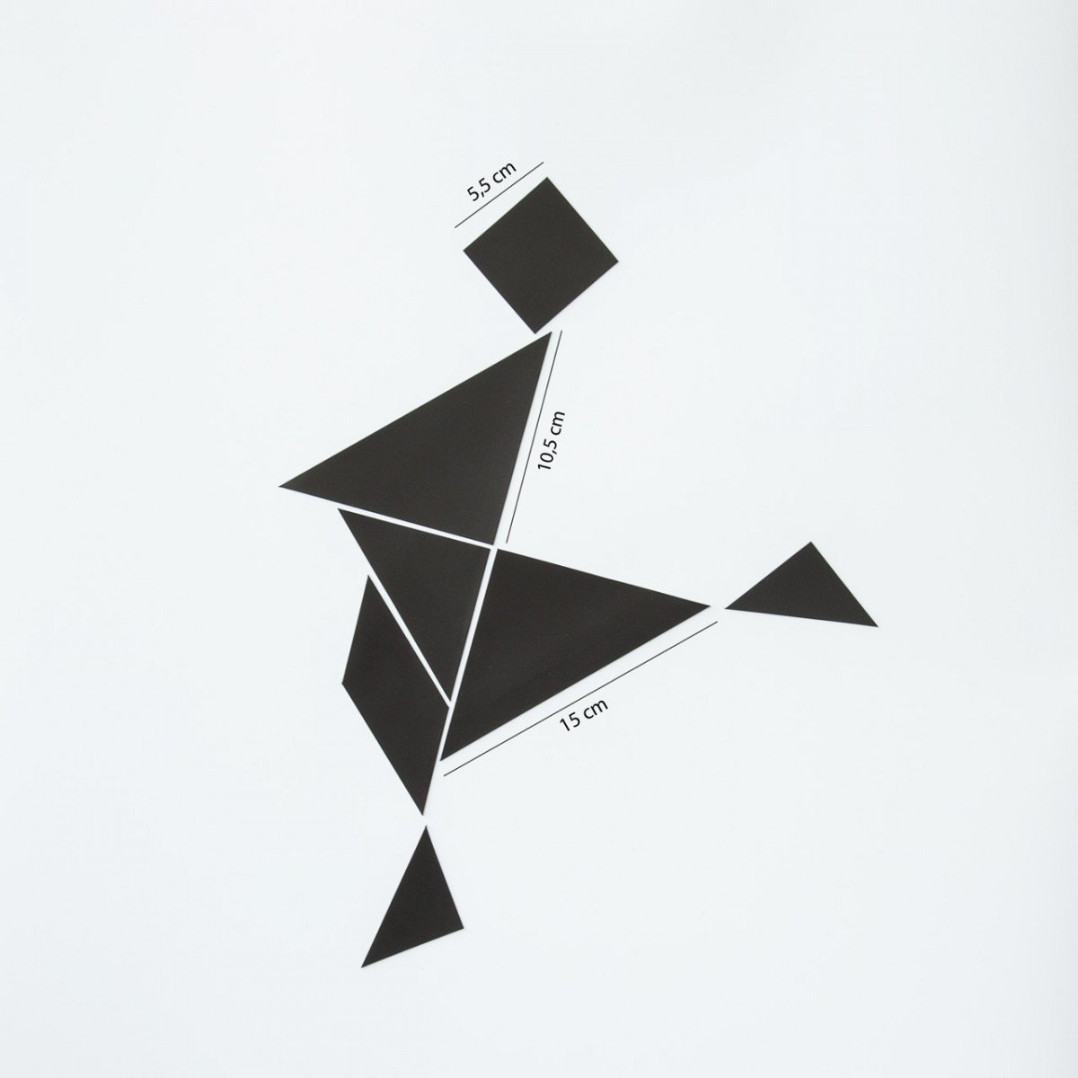 Magneți frigider / tapet magnetic - tangram negru, GroovyMagnets, Magneți, Tapet magnetic și vopsele