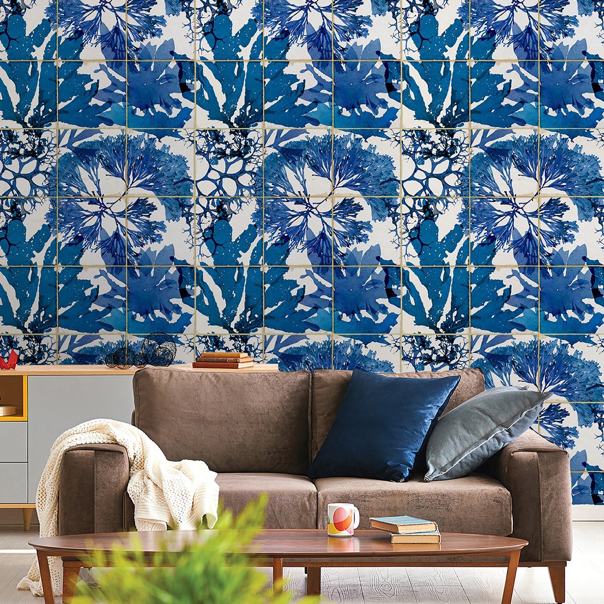 Tapet designer ALGAE IN BLUE, MINDTHEGAP, Tapet Exclusivist, Tapet