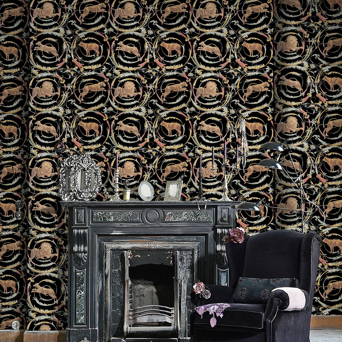 Tapet designer FRESCE Anthracite, MINDTHEGAP, Tapet Exclusivist