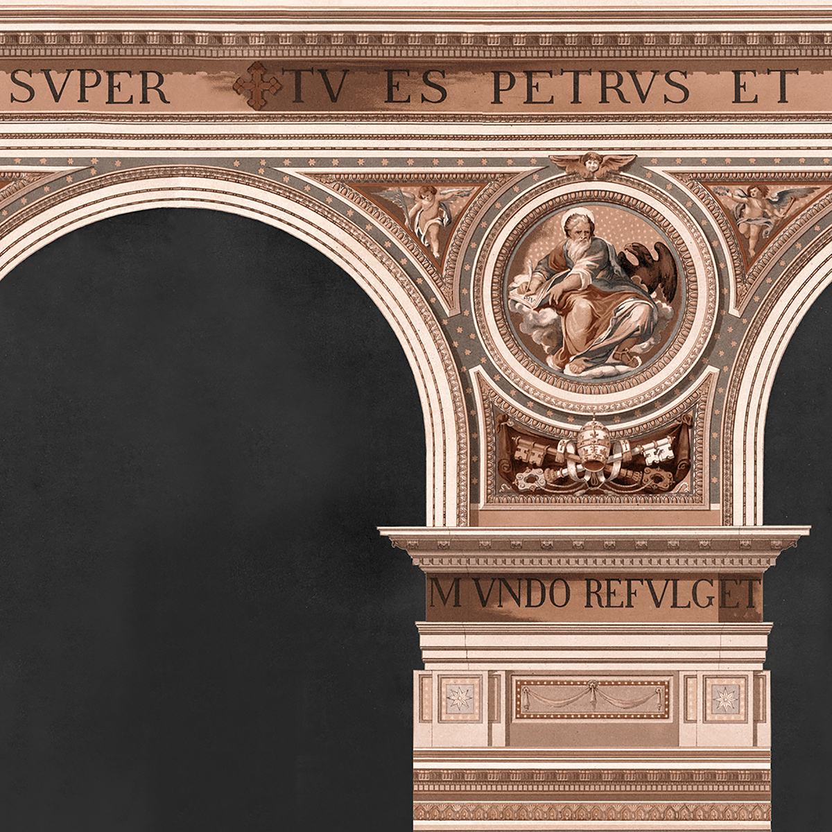 Tapet designer BASILIQUE Copper, MINDTHEGAP, Tapet Exclusivist