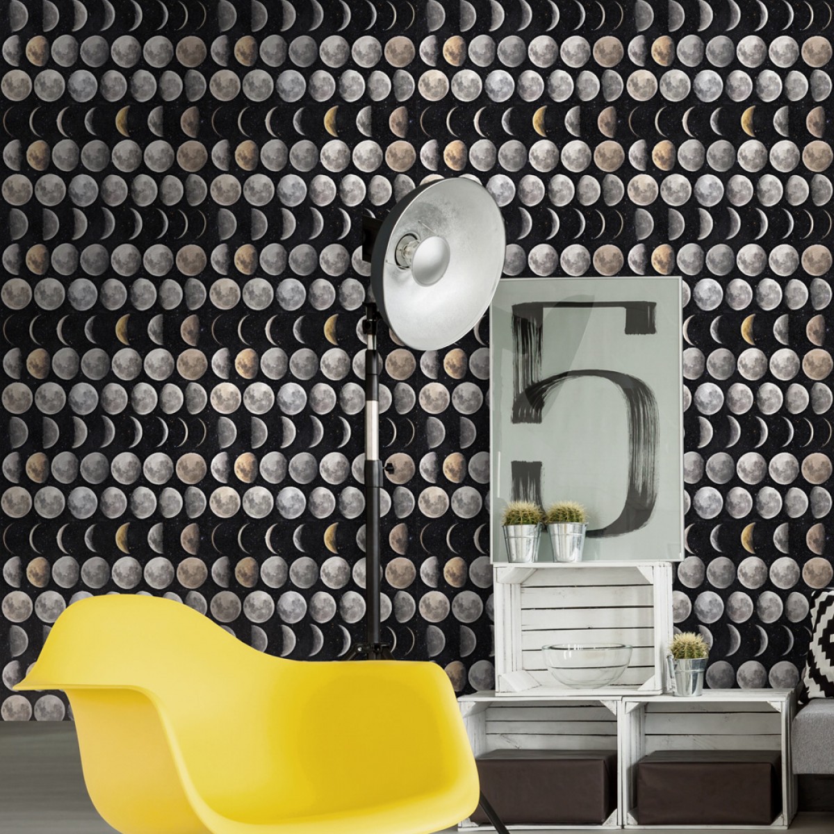 Tapet designer Universe Moon Phases, MINDTHEGAP