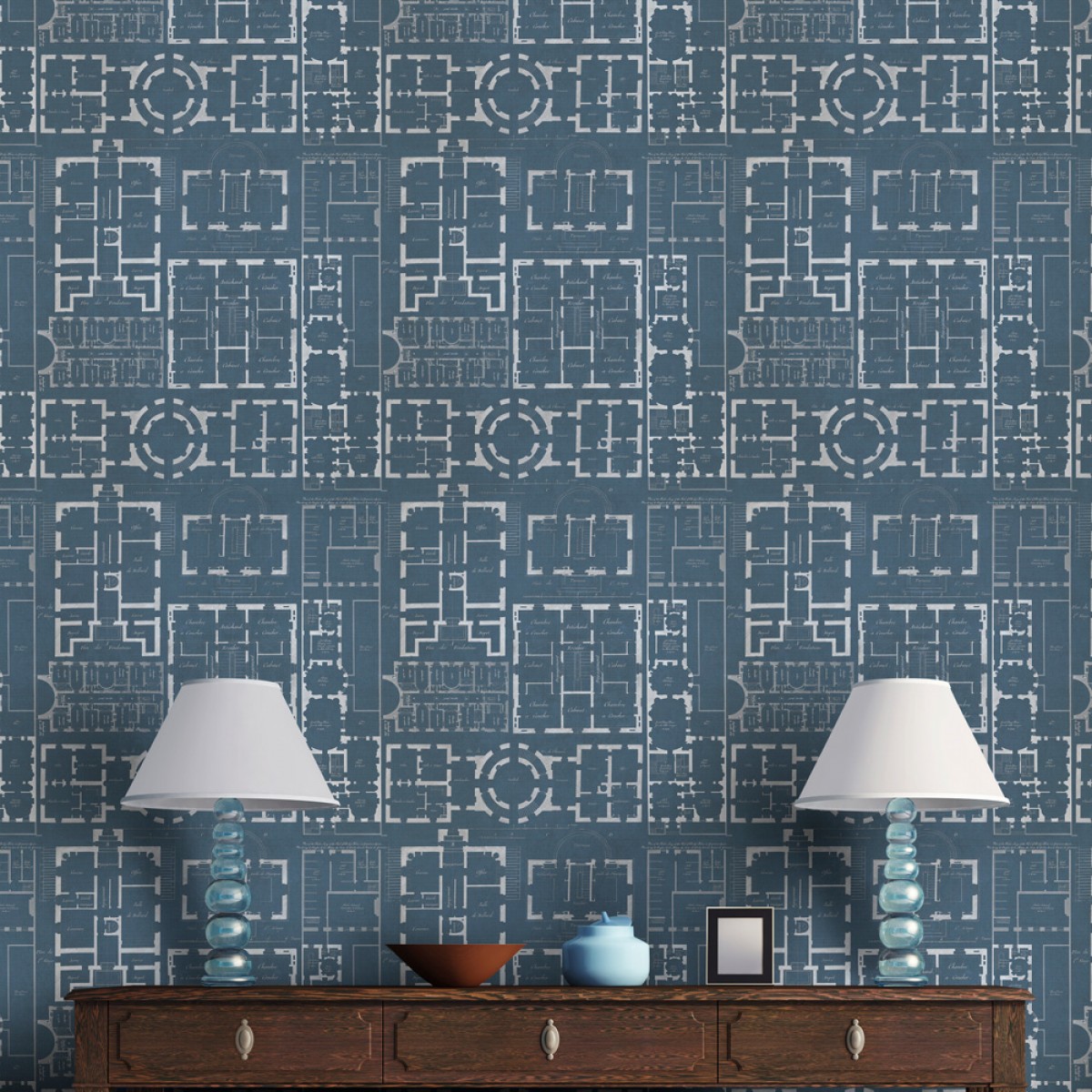 Tapet designer The Architect Chateau Blue, MINDTHEGAP
