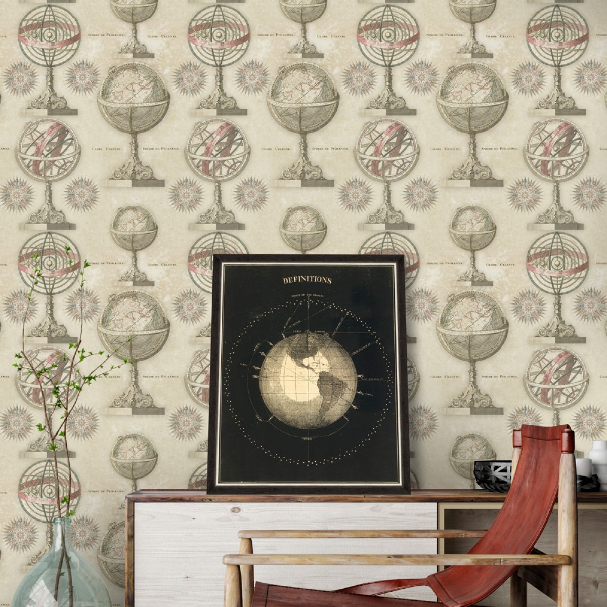 Tapet designer Discovery ARMILLARY, MINDTHEGAP, Tapet living, Tapet