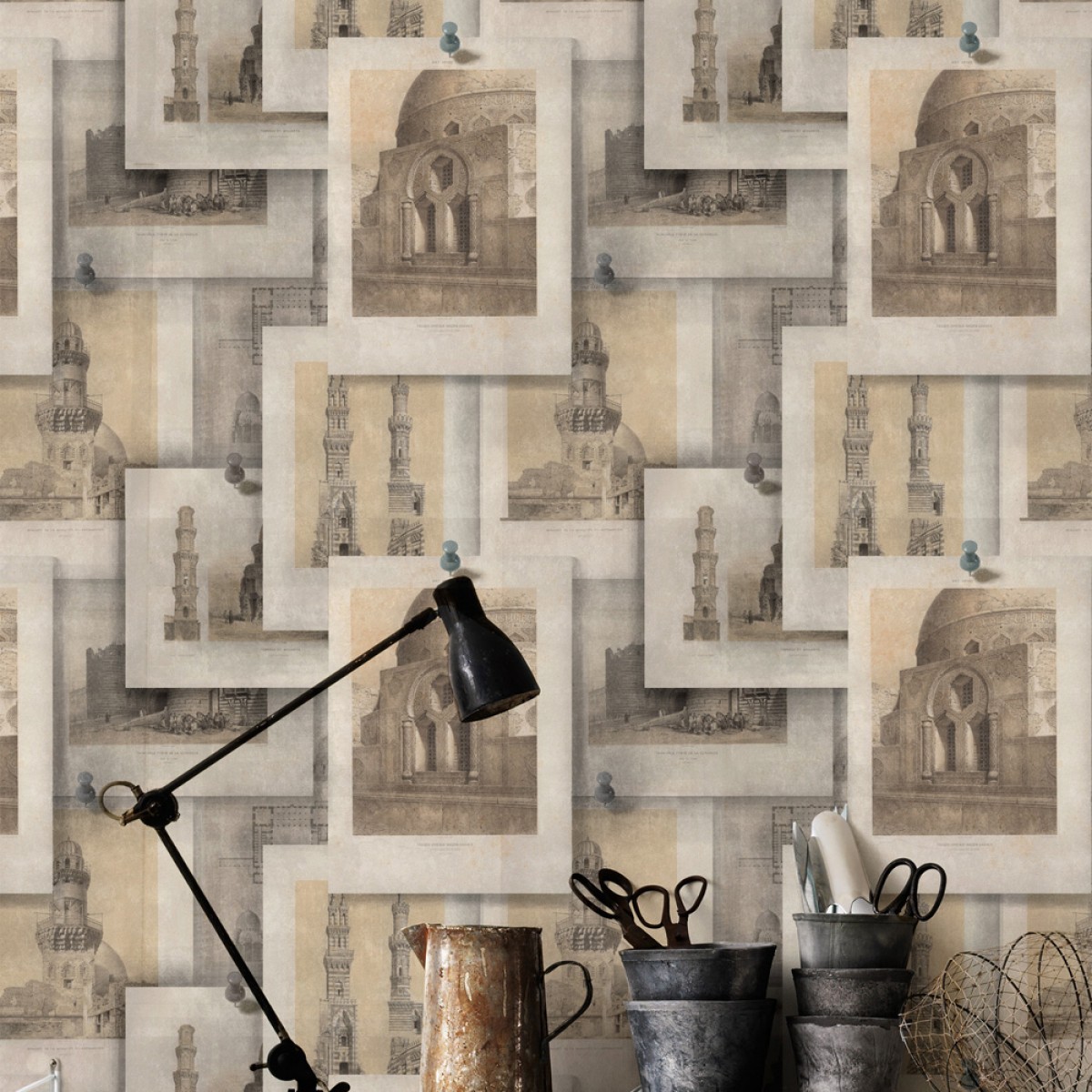 Tapet designer The Architect ARABIAN Monuments, MINDTHEGAP, Tapet living