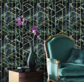 Tapet designer GRAMERCY Emerald Metallic edition, MINDTHEGAP