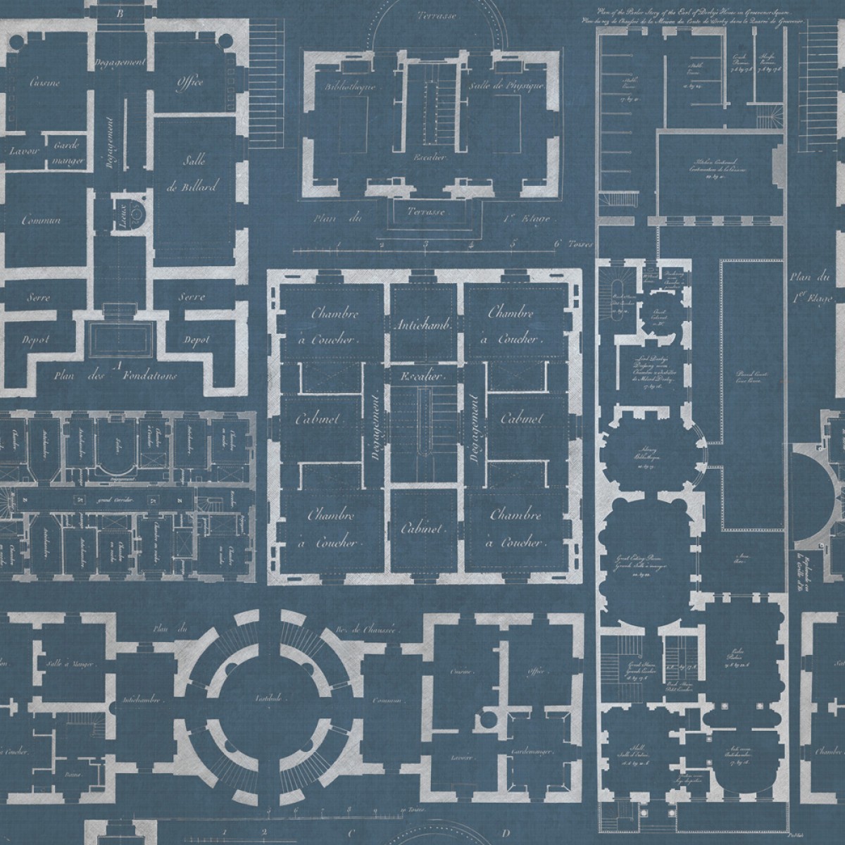 Tapet designer The Architect Chateau Blue, MINDTHEGAP