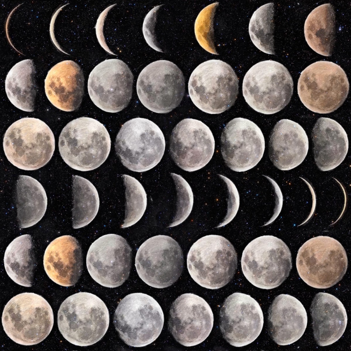 Tapet designer Universe Moon Phases, MINDTHEGAP