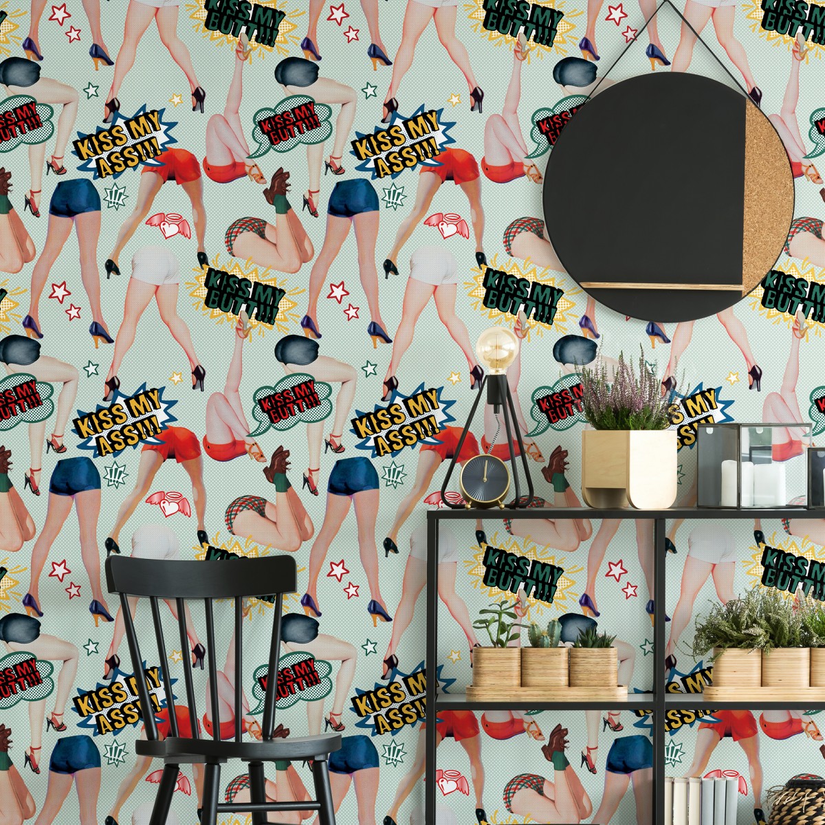 Tapet designer KISS MY ASS, MINDTHEGAP