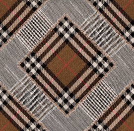 Tapet designer Checkered Patchwork Mid Brown, MINDTHEGAP, 4.68mp / cutie
