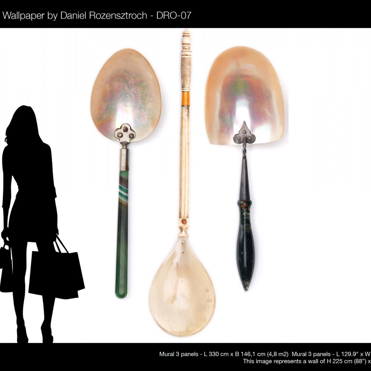 Tapet designer Obsession Spoons XL by Daniel Rozensztroch, NLXL, 4.8mp / model, Tapet bucătărie 