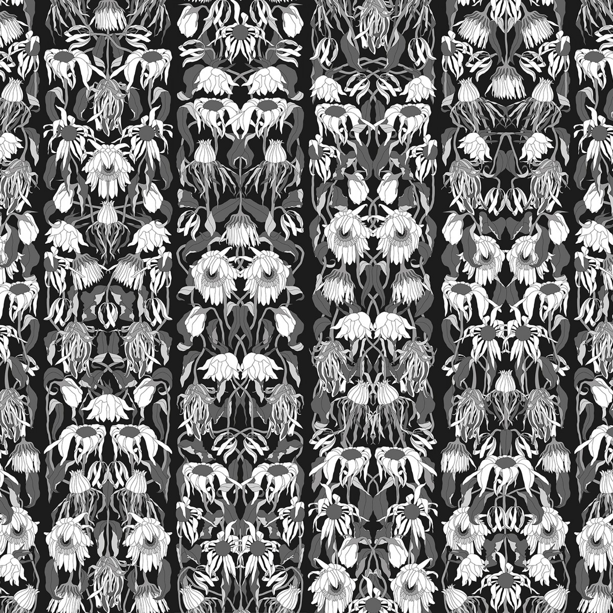 Tapet designer Withered Flowers Black Archives by Studio Job, JOB-06, NLXL, 4.4mp / rola