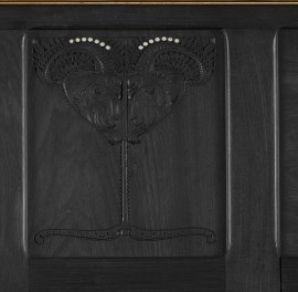 Tapet designer Wainscoting, Carved Wood Black by Mr & Mrs Vintage, NLXL, 2.37mp/rola