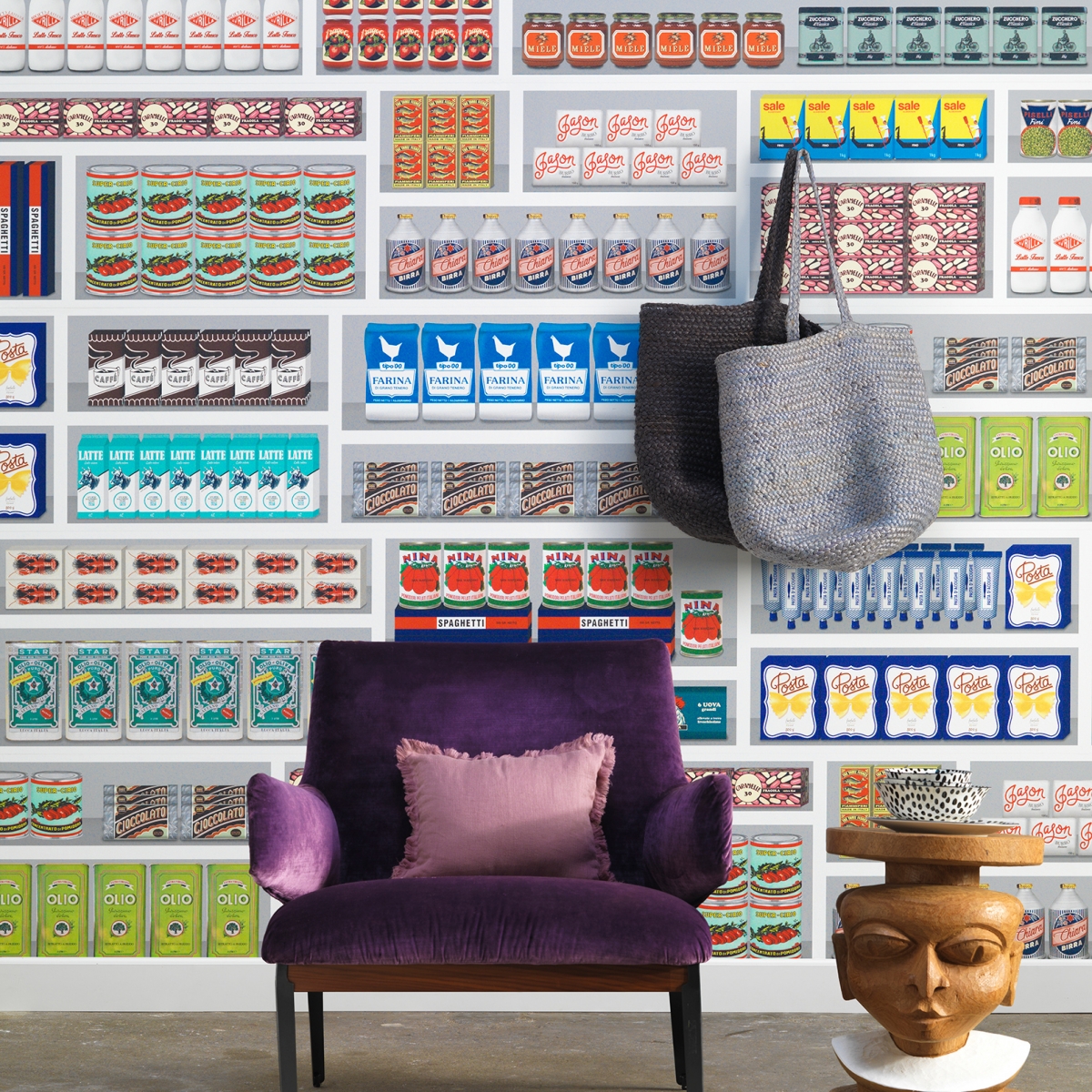 Tapet designer Supermarket by Paola Navone, PNO-09, NLXL, 4.9mp / rola