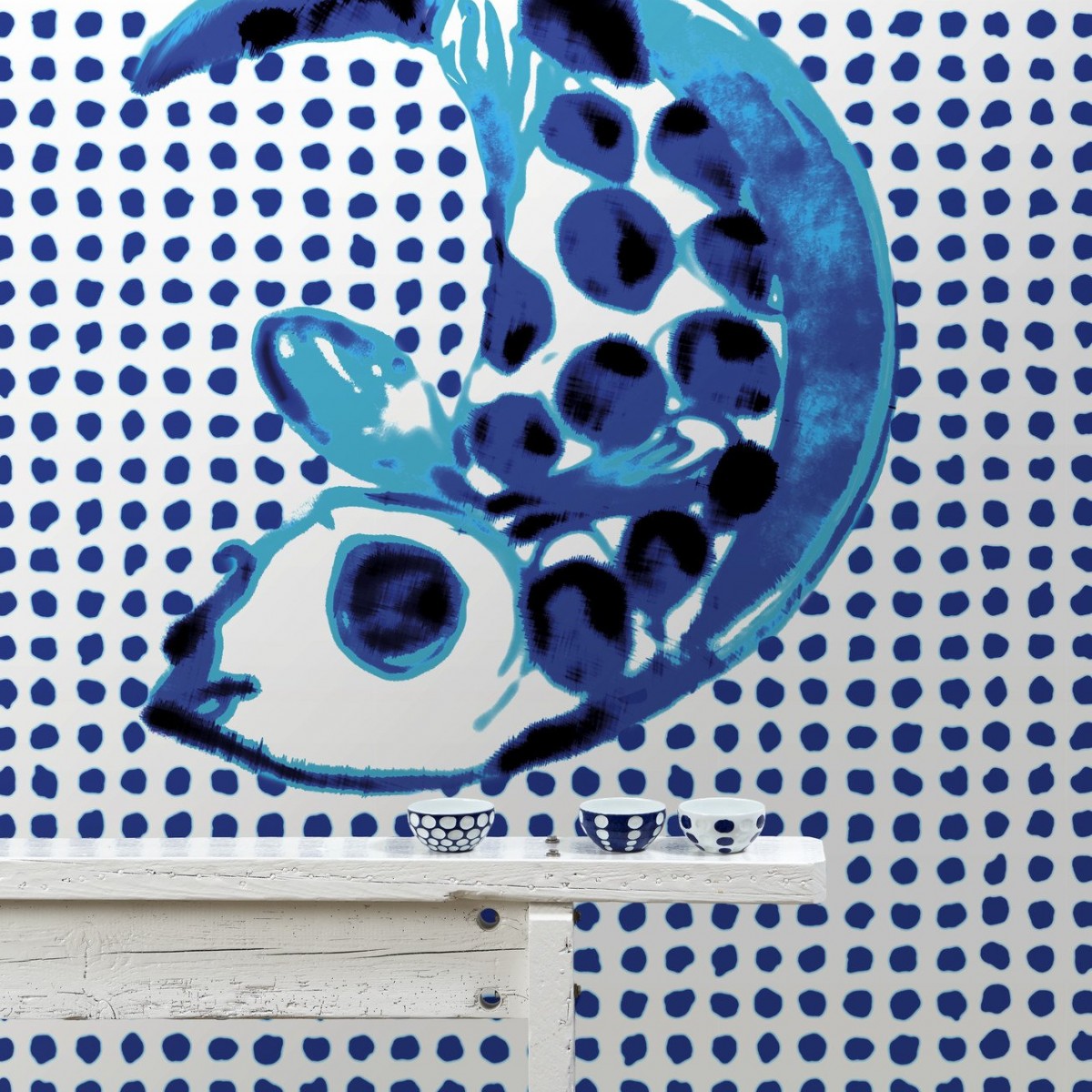 Tapet designer Fish and Dots by Paola Navone, NLXL, 4.8mp / model, Tapet living