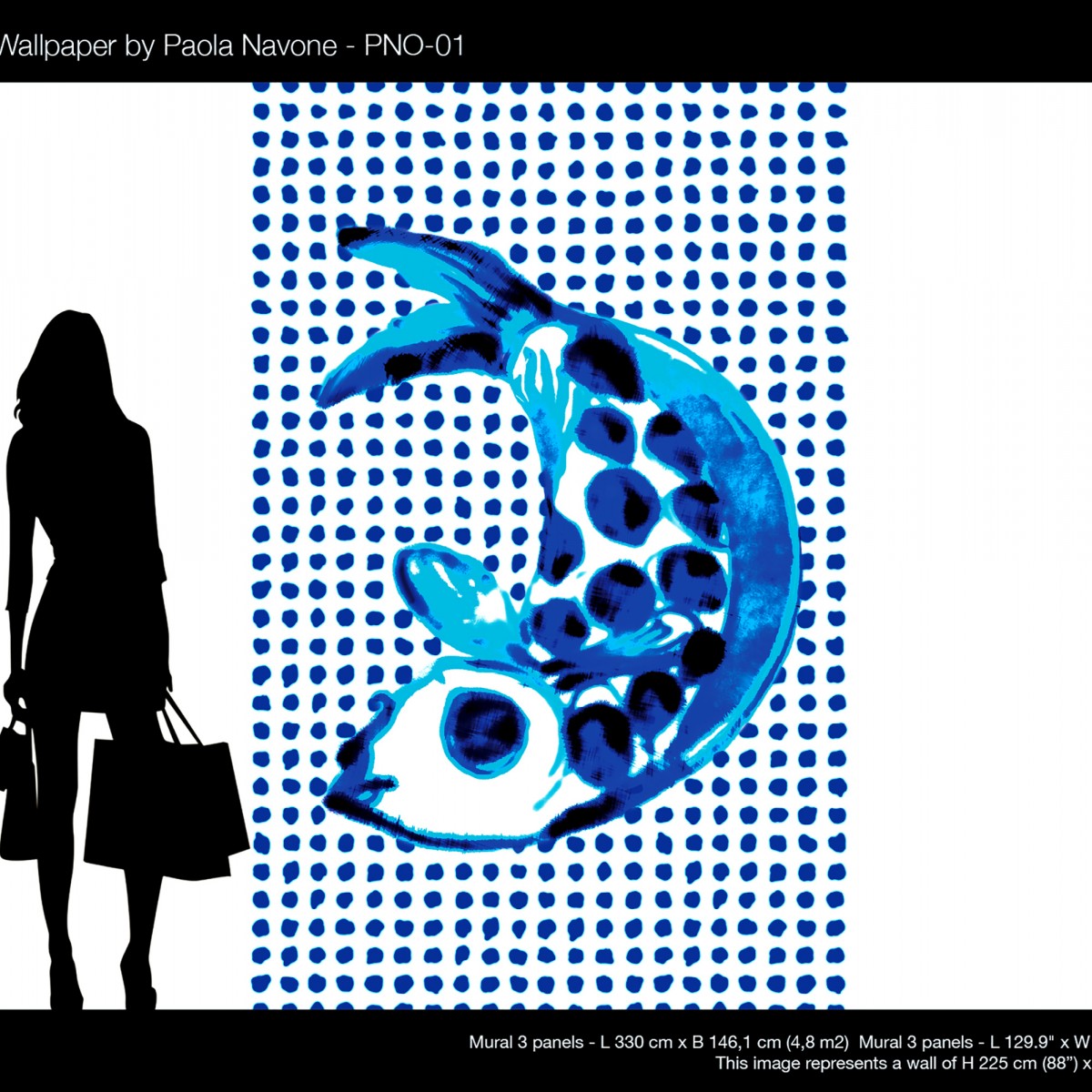 Tapet designer Fish and Dots by Paola Navone, NLXL, 4.8mp / model, Tapet living 
