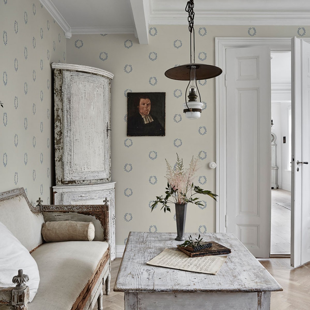 Tapet lavabil Karl Blue, Sandberg, 5.3mp / rola, Tapet living