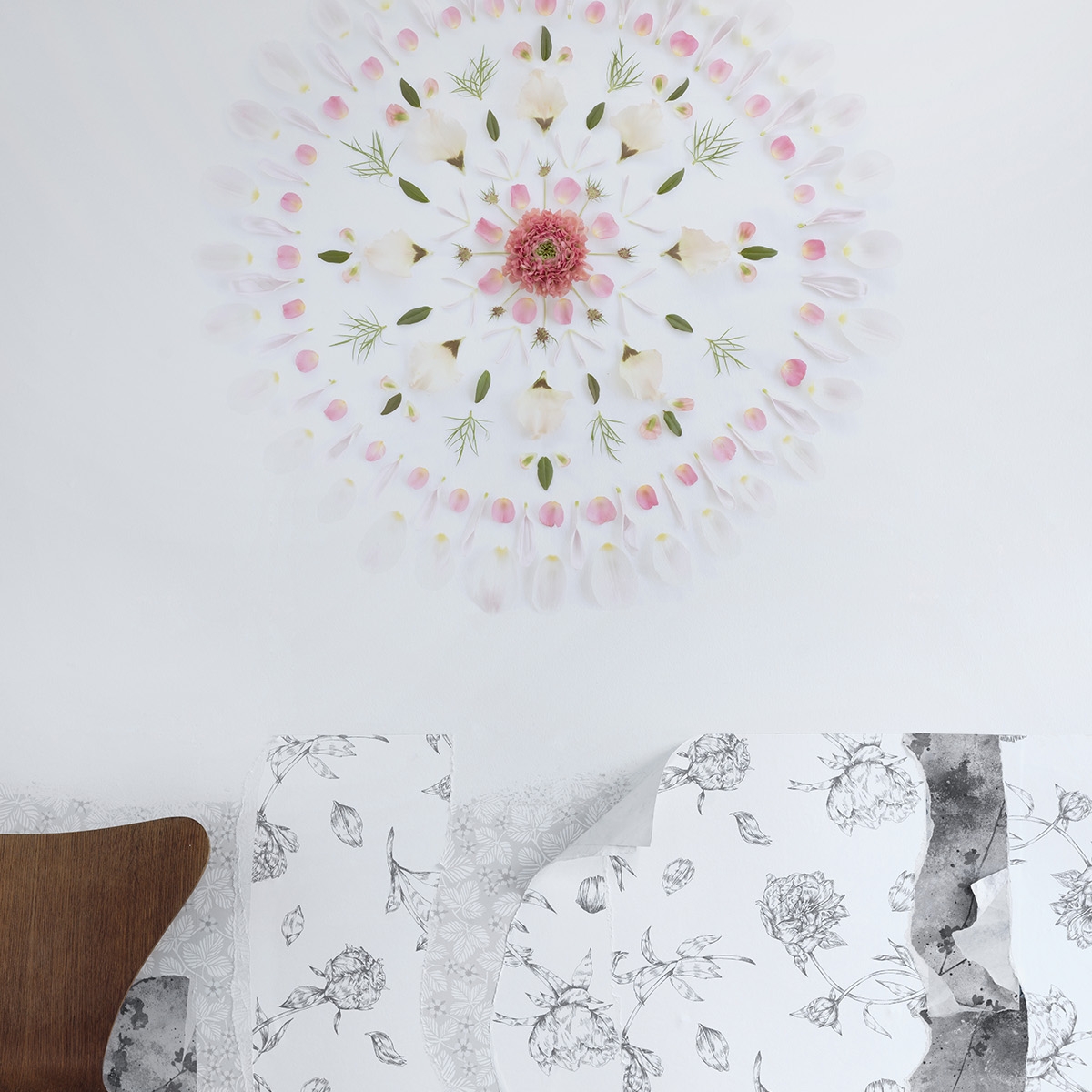 Tapet lavabil Flower Mandala 629-02, Sandberg, 0.81mp / rola