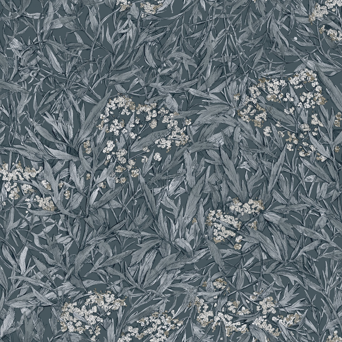 Tapet Malin Indigo Blue, Sandberg, 5.3mp / rola