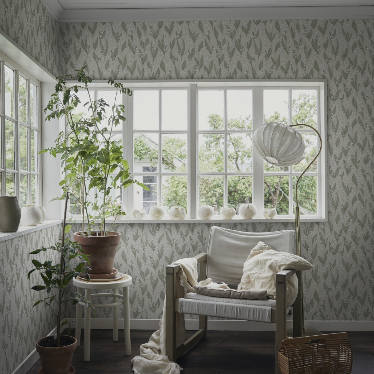 Tapet lavabil Lily of the valley 479, Sandberg, 5.3mp / rola, Tapet hol, Tapet