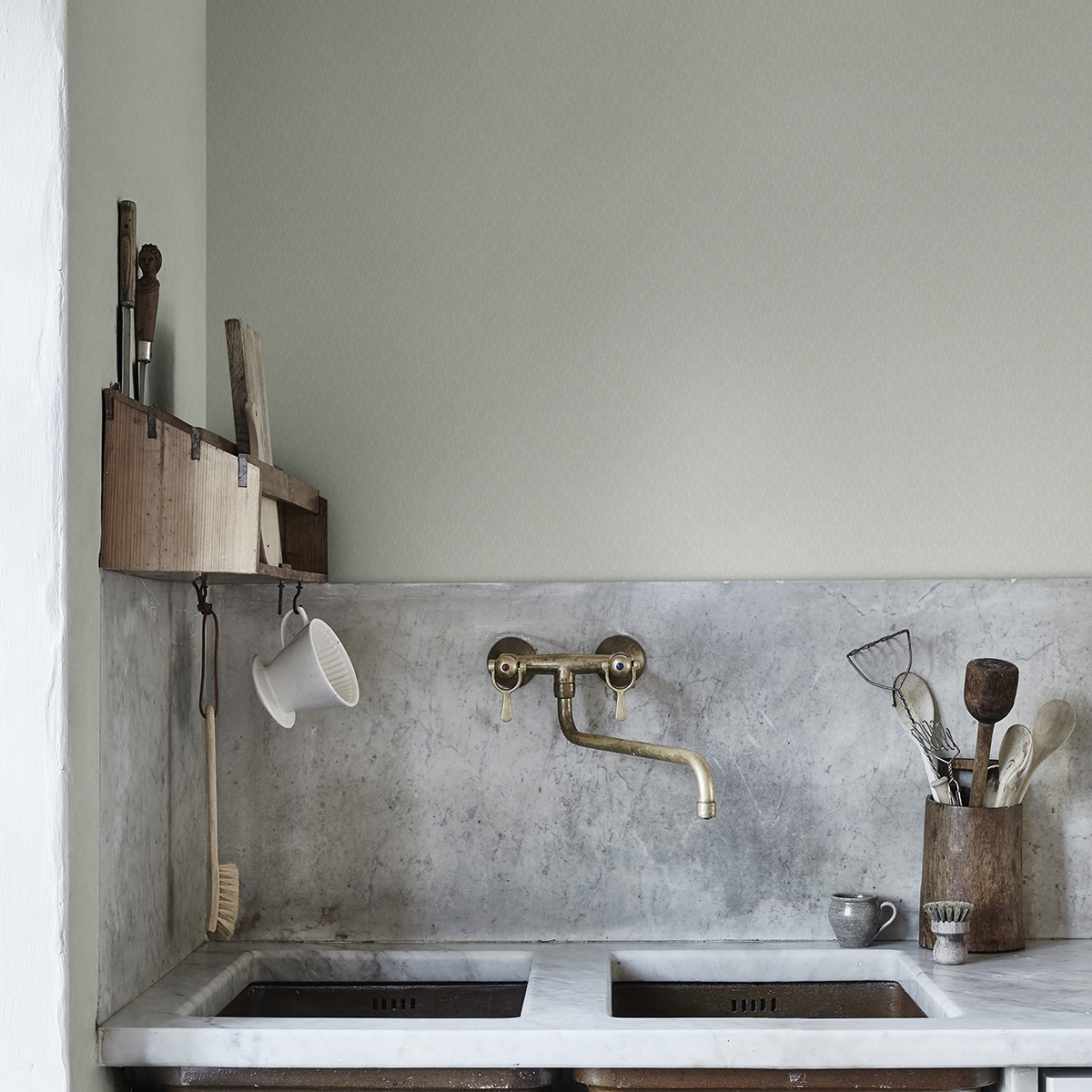 Tapet lavabil Sashiko 237, Sandberg, 5.3mp / rola, Tapet living, Tapet
