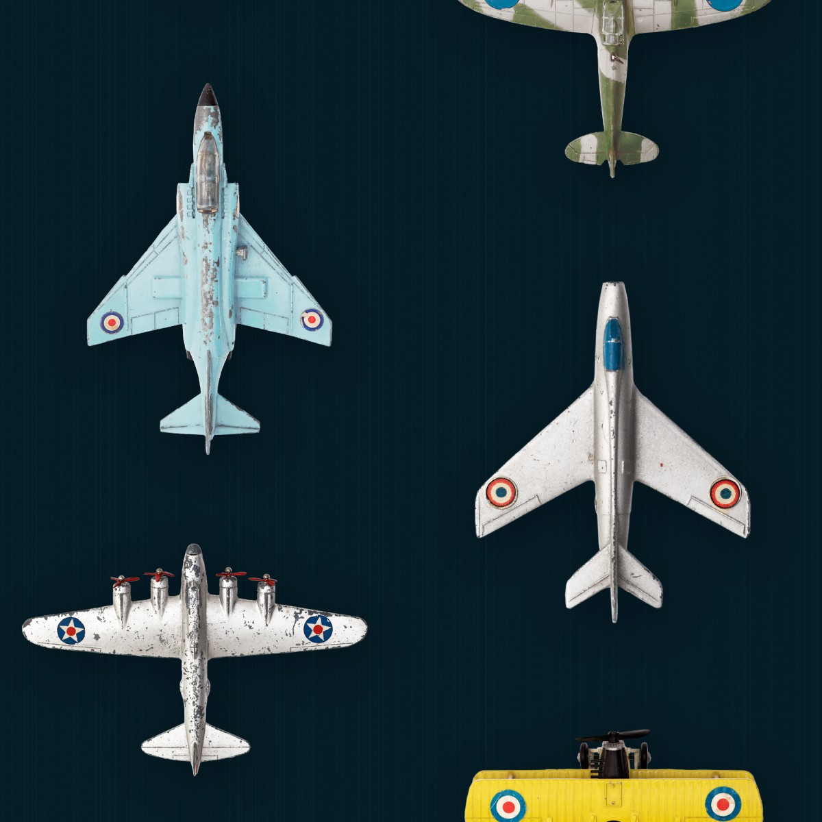 Tapet pentru copii Airplanes dark- studio ditte