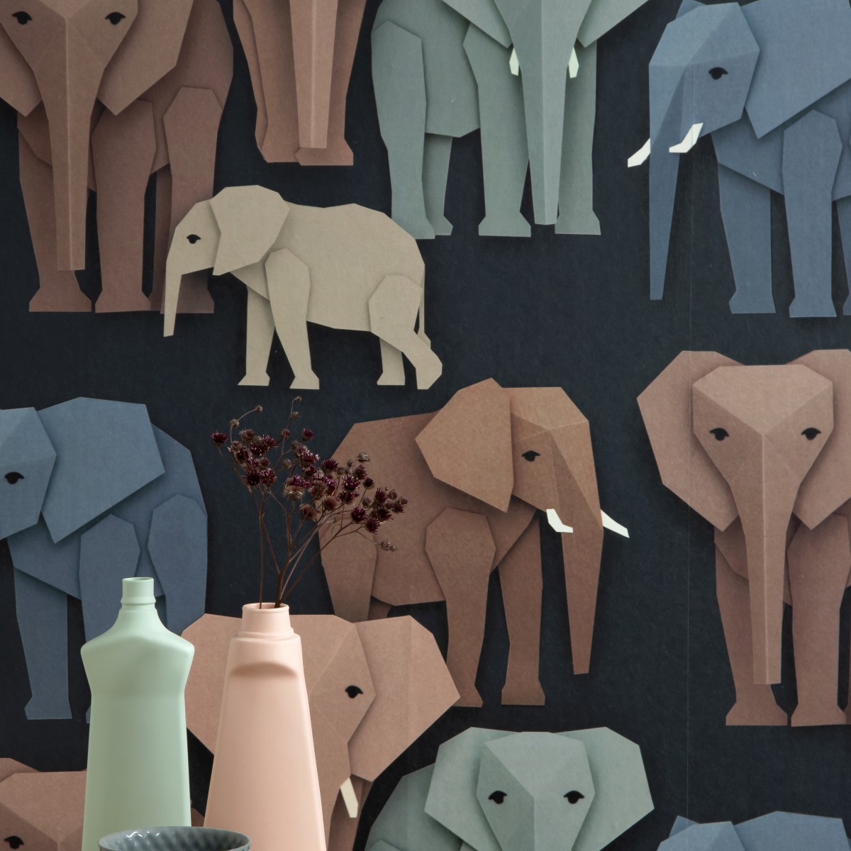 Tapet pentru copii Elephant - studio ditte, Tapet pentru copii, Tapet